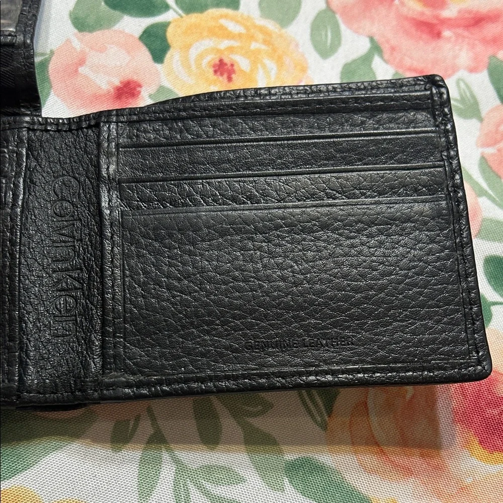 Calvin Klein Black pebbled Leather Wallet